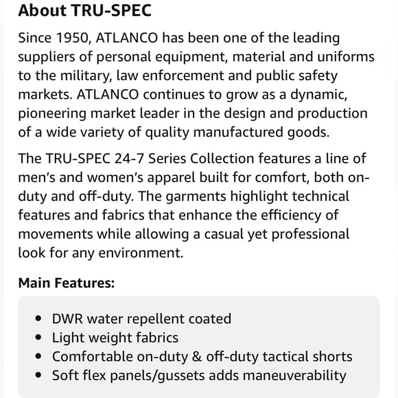 Tru-Spec 24-7 Series Simply Tactical Cargo Shorts On-Duty Utility Work Short NEW - Picture 6 of 11